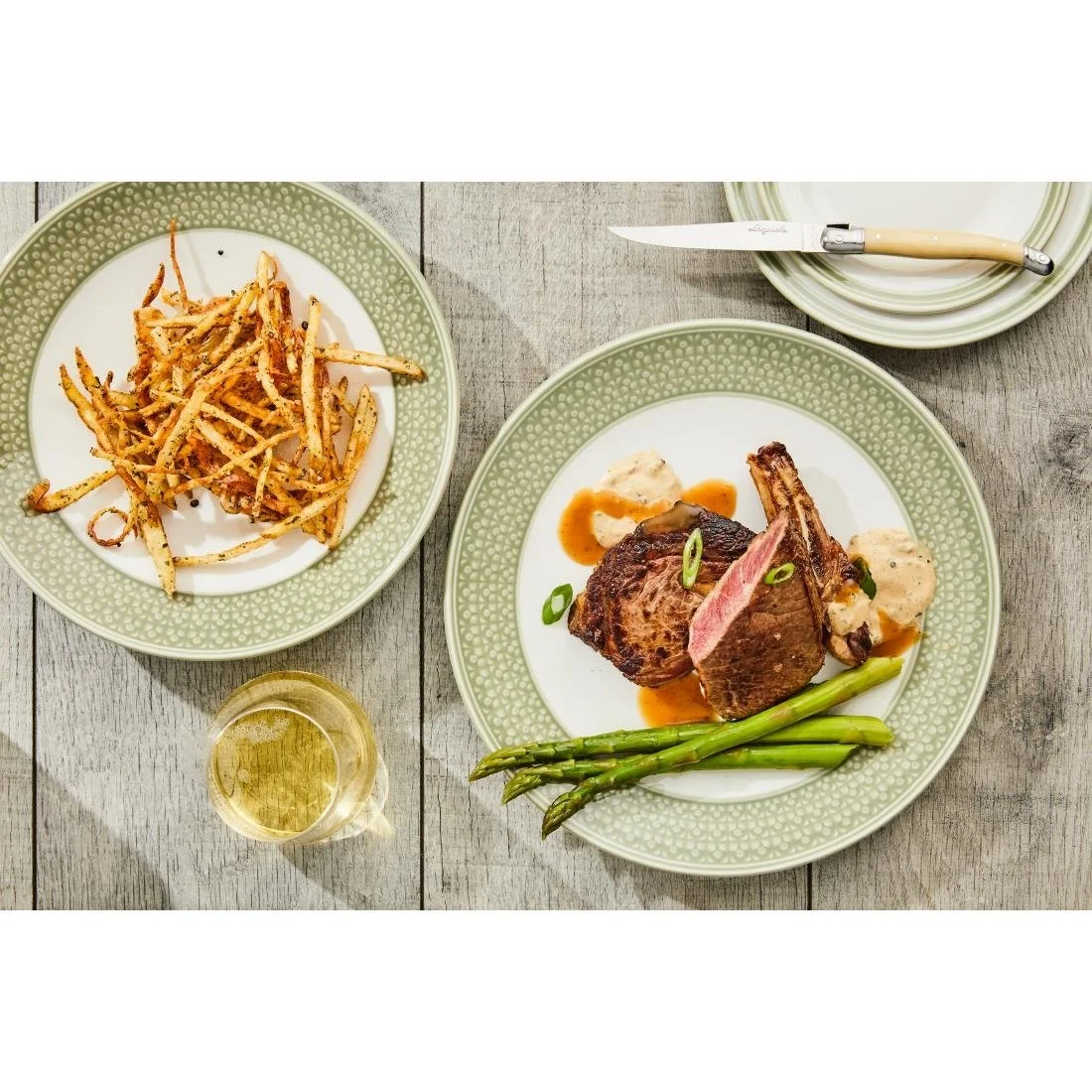 Steelite Bead Sage Coupe Bowls 252mm (12 Pack) - Image 3