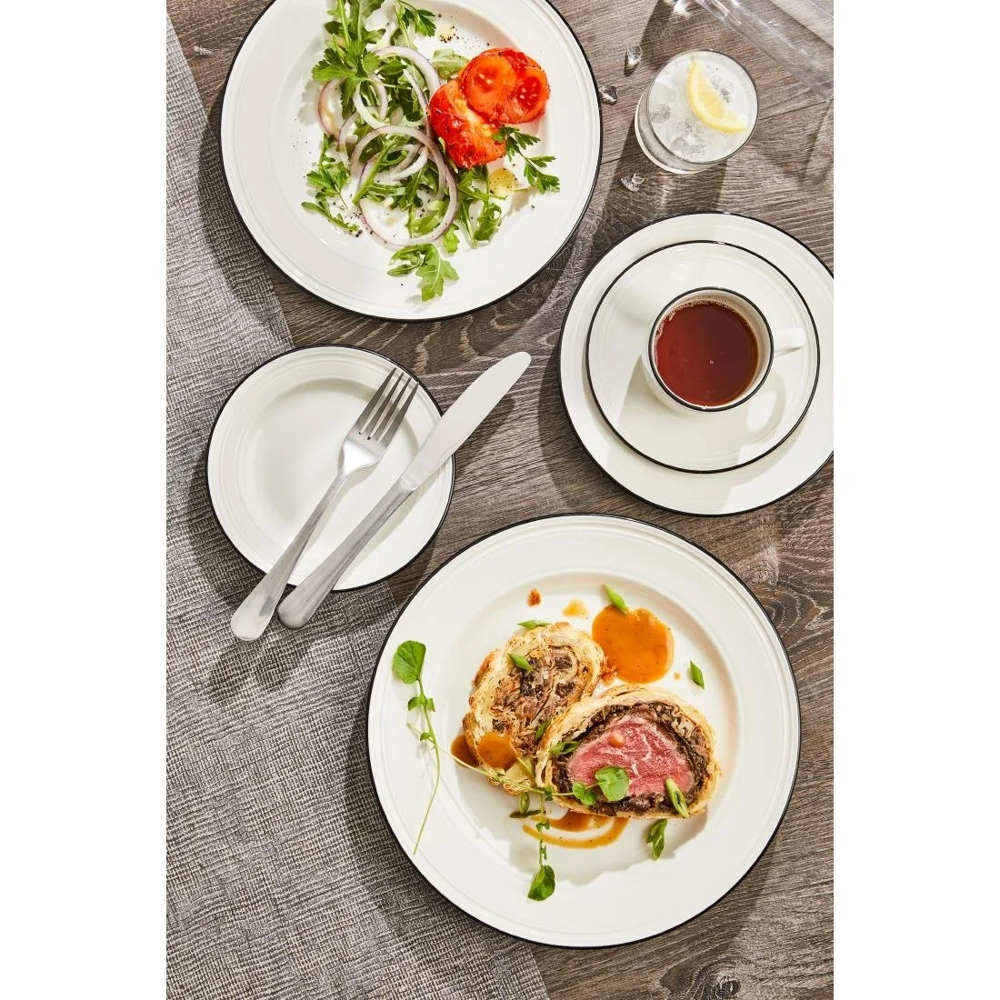 Steelite Bead Black Band Saucers 150mm (12 Pack) - Image 2