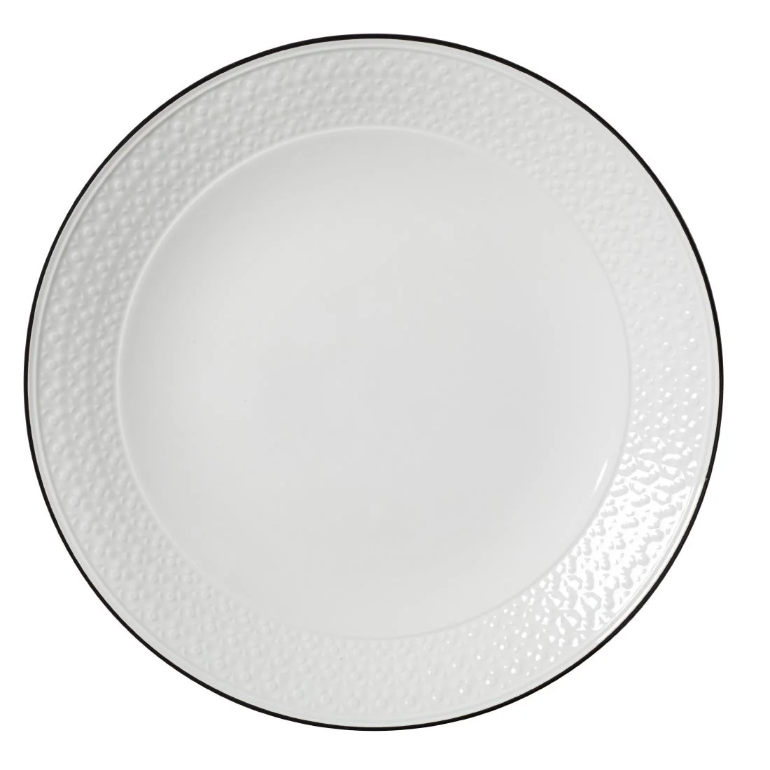 Steelite Bead Black Band Coupe Plates 285mm (6 Pack) - Image 1