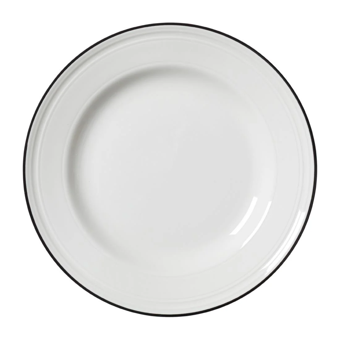 Steelite Bead Black Band Plates 203mm (12 Pack) - Image 1