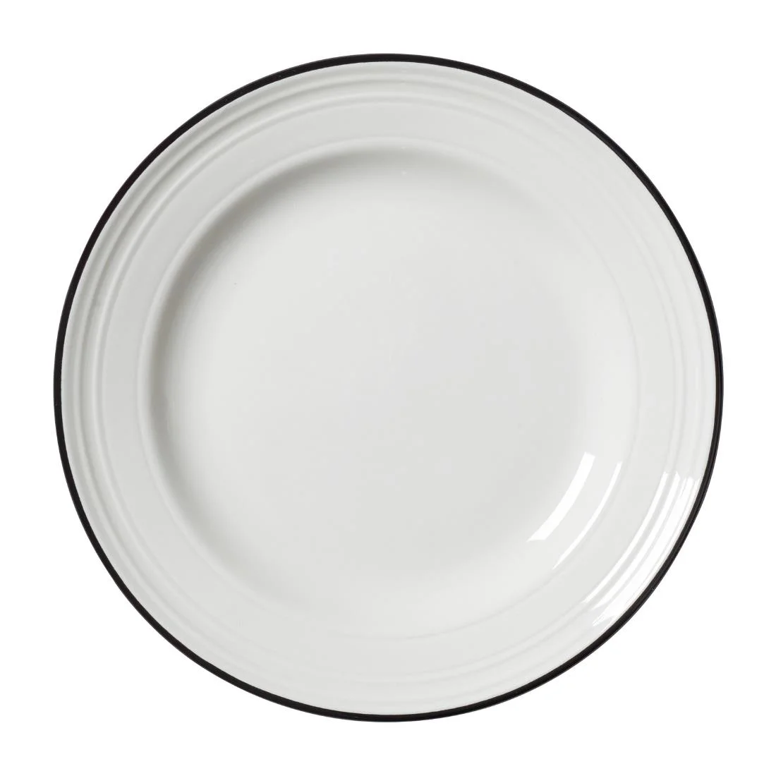 Steelite Bead Black Band Plates 165mm (12 Pack) - Image 1