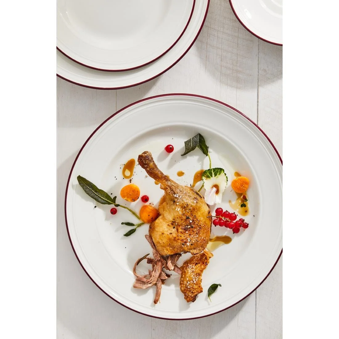 Steelite Bead Maroon Band Plates 285mm (6 Pack) - Image 4