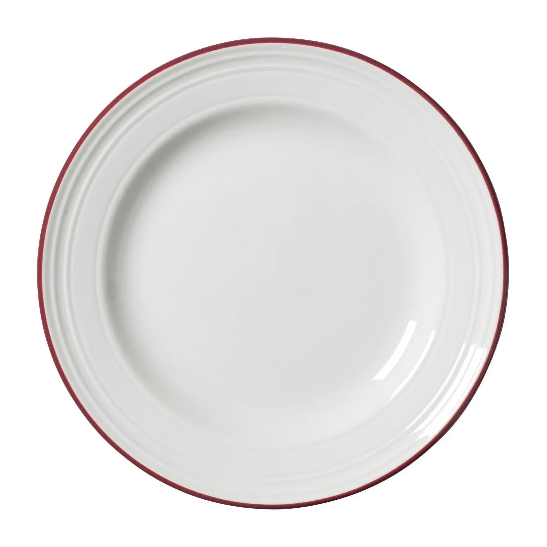 Steelite Bead Maroon Band Plates 165mm (12 Pack) - Image 1