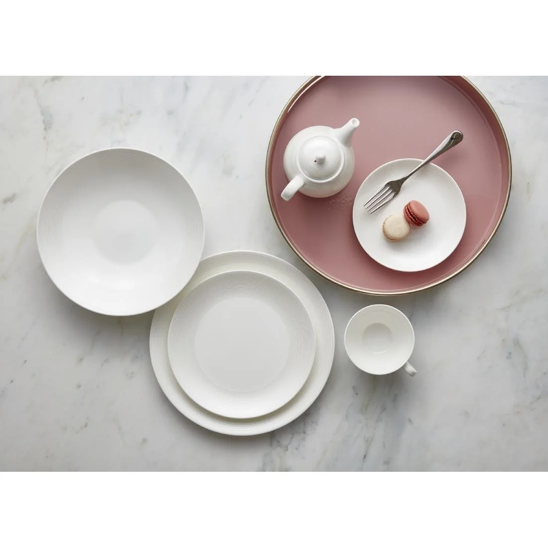 William Edwards Spiro Teacups White 200ml (12 Pack) - Image 6