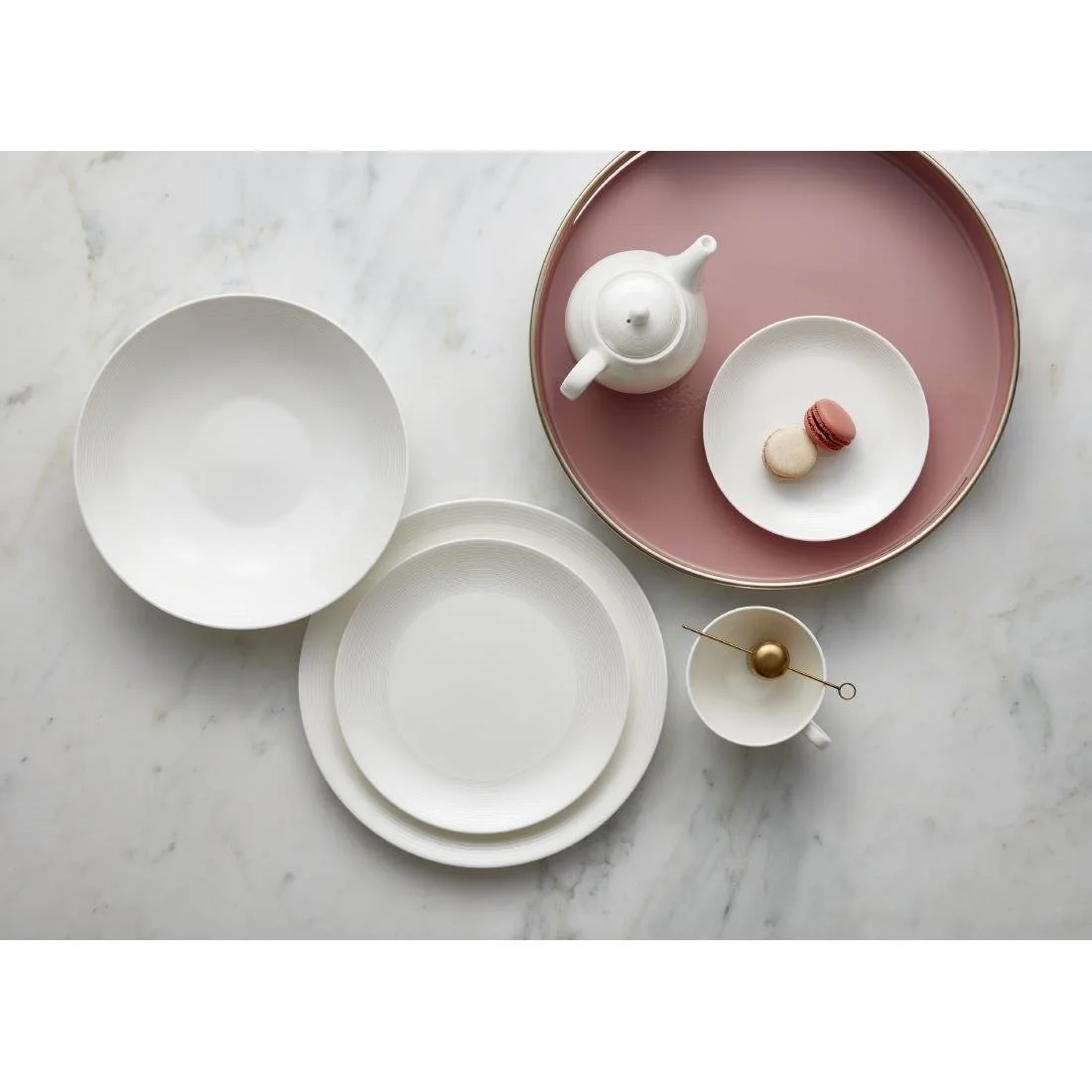 William Edwards Spiro Teacups White 200ml (12 Pack) - Image 7