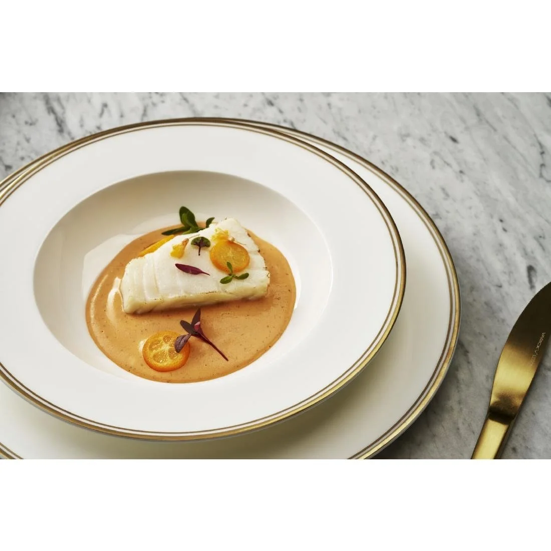 William Edwards Burnished Gold Plates 220mm (12 Pack) - Image 2