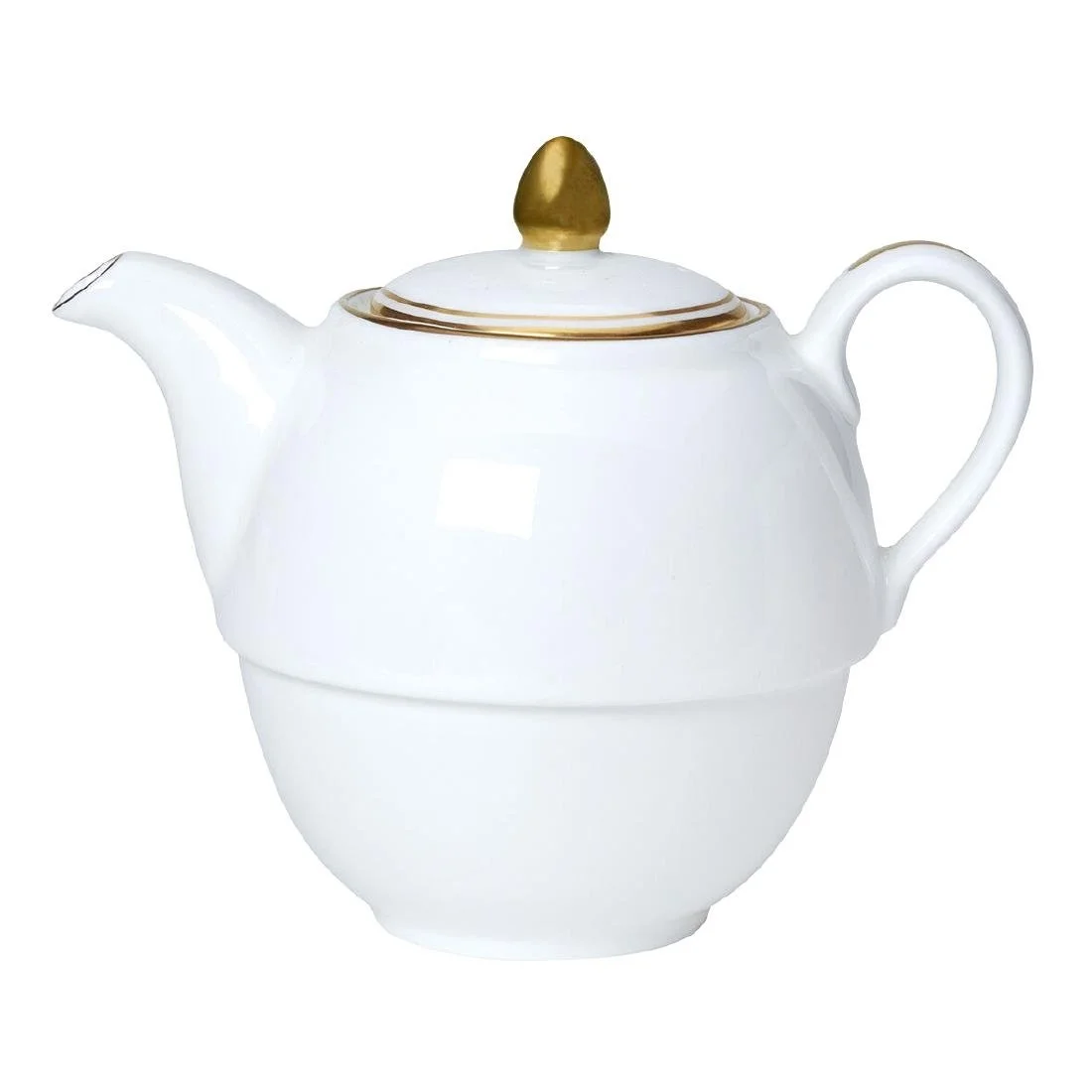 William Edwards Burnished Gold Coupe Tea Set For One Teapots 460ml (6 Pack)