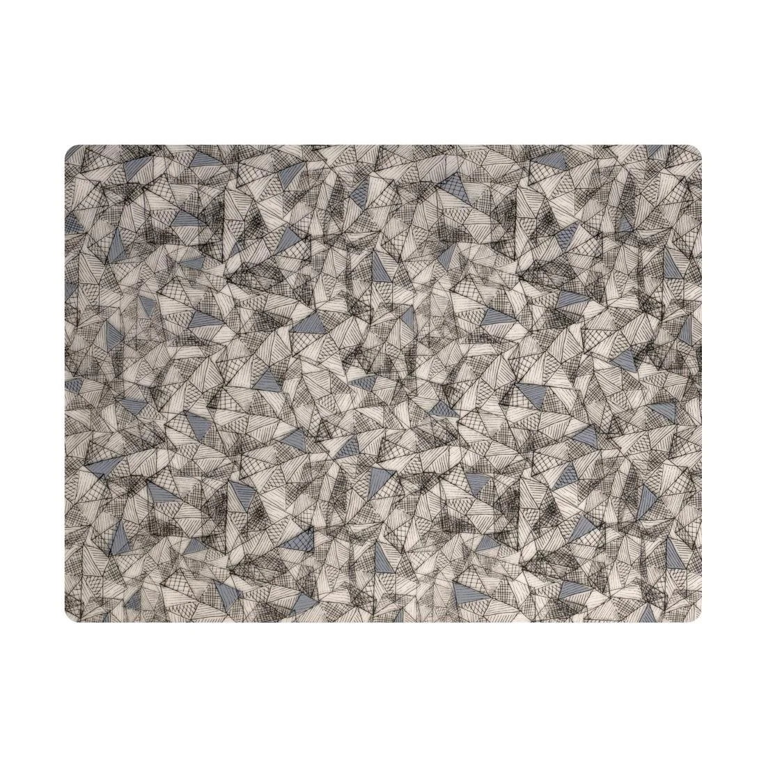 Steelite Modern Twist Silicone Placemat Black Grey Hatch 305x400mm (12 Pack) - Image 1