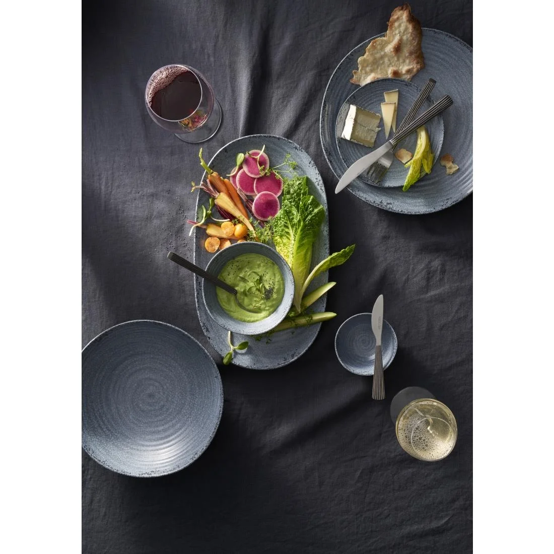 Steelite Creations Pompeii Slate Plates 228.6mm (12 Pack)(Direct Pack) - Image 2