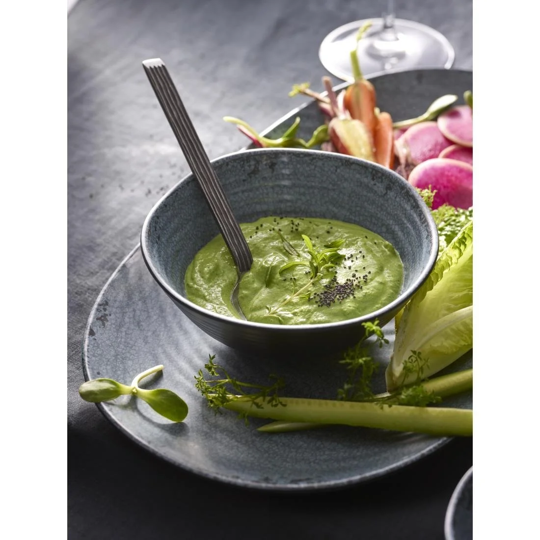 Steelite Pompeii Slate Bowls 238mm (2 Pack) - Image 4