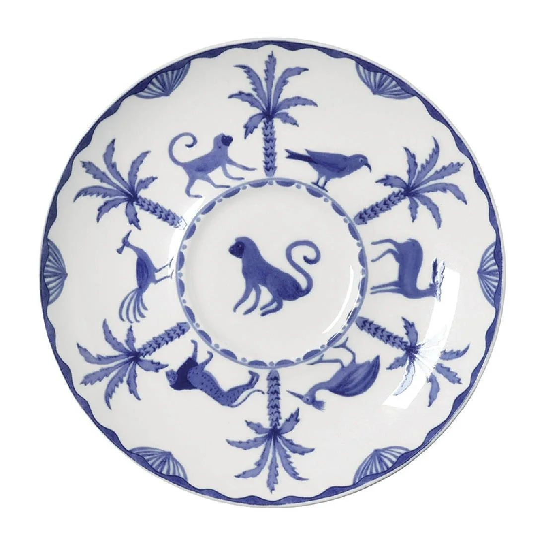 William Edwards Sultan's Garden Blue Tea for One Saucers (12 Pack)