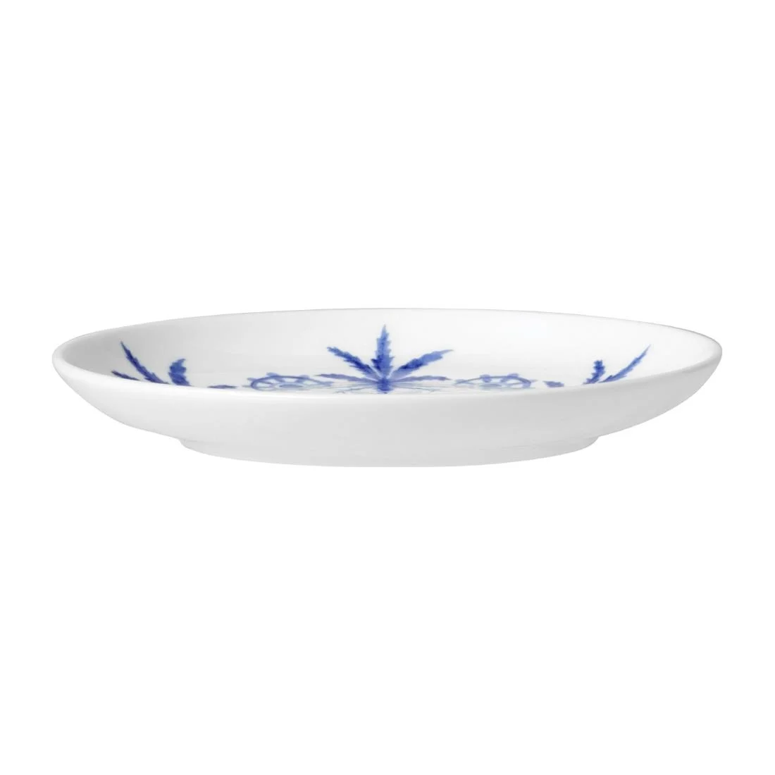 William Edwards Sultan's Garden Blue Butter Dishes Coupe 110mm (24 Pack) - Image 2