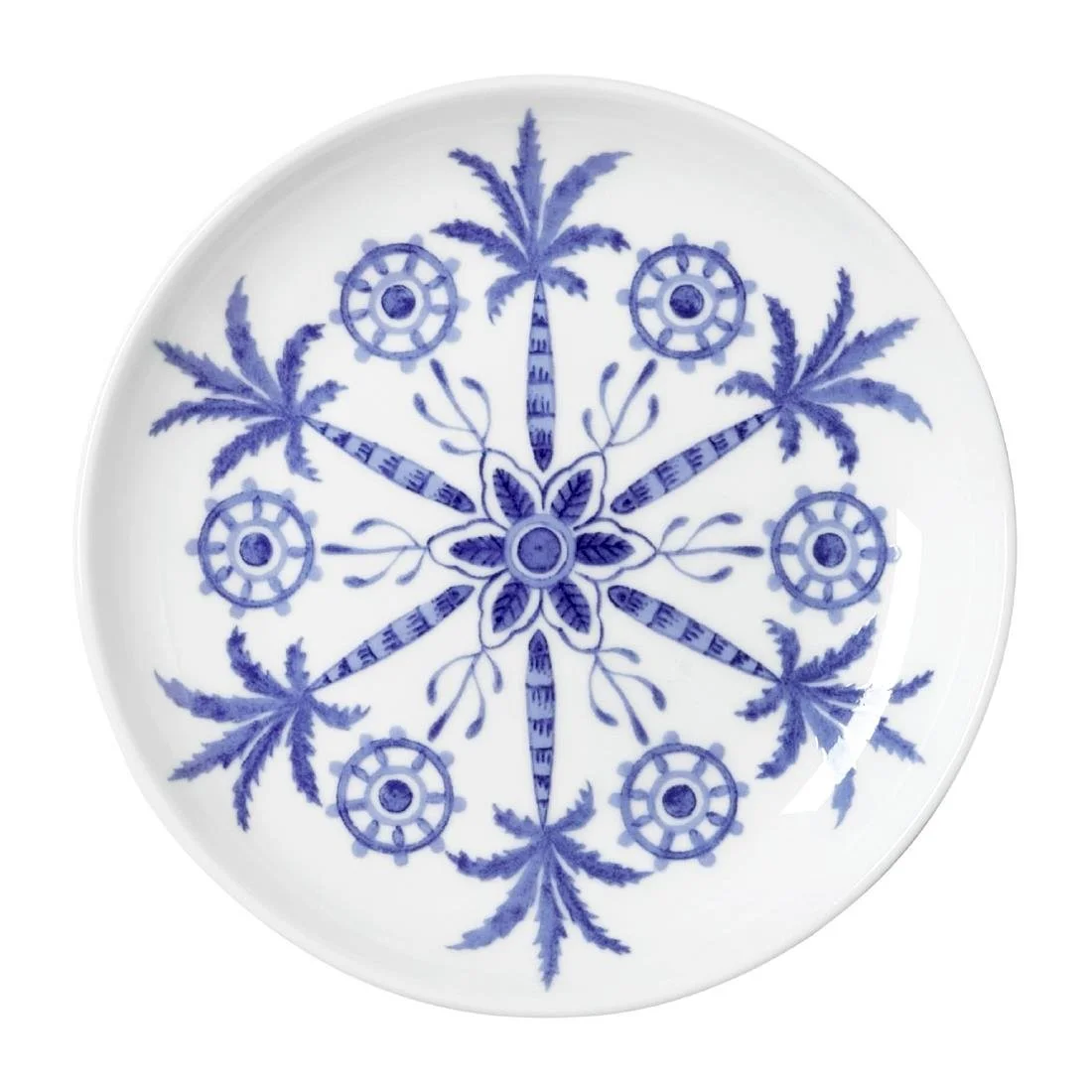 William Edwards Sultan's Garden Blue Butter Dishes Coupe 110mm (24 Pack)