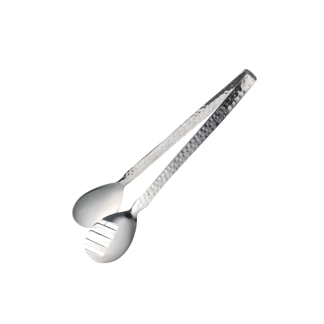 Steelite Hammered Stainless Steel D.W. Haber Buffet Serving Tong 9'' (6 Pack)