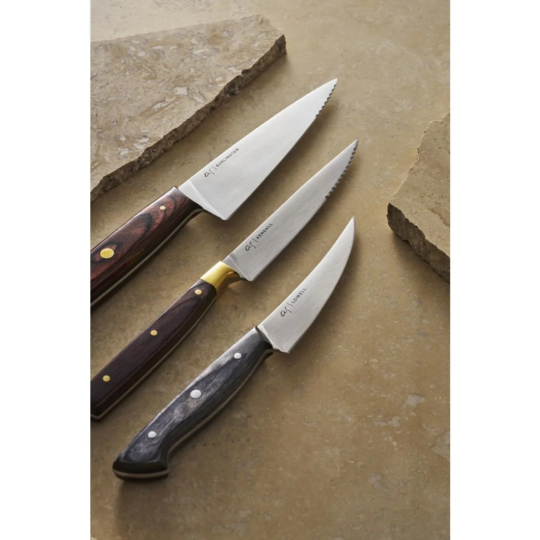 Adam Simha Burlington Steak Knives Black 26cm (6 Pack) - Image 2