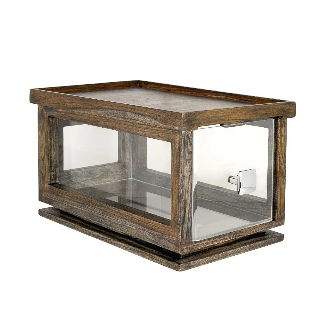 Steelite D.W. Haber Fusion Ash Grey Stackable Bakery Box with Acrylic Drawer - Image 1