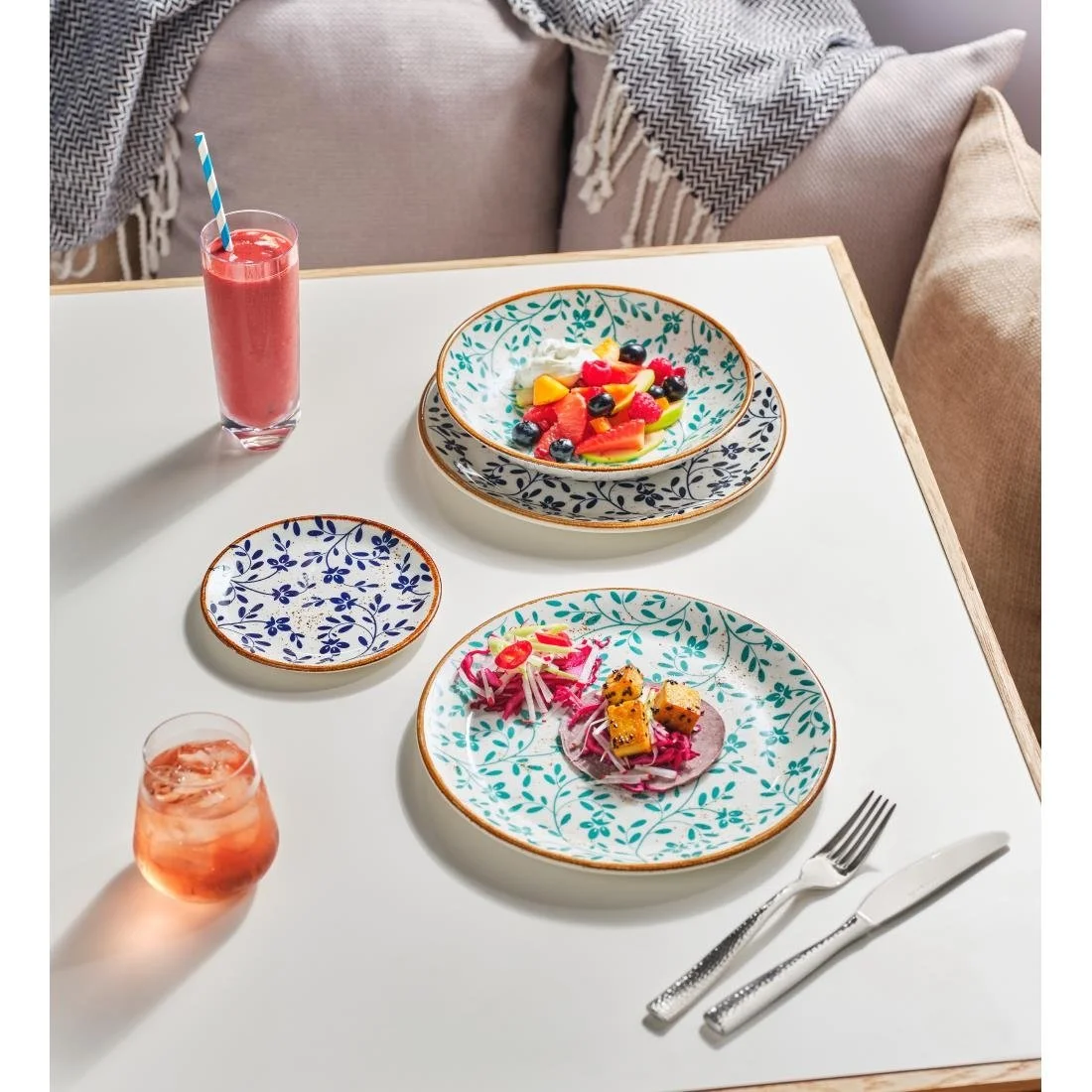 Steelite Performance Flora Coupe Plates Blue 280mm (12 Pack) - Image 4