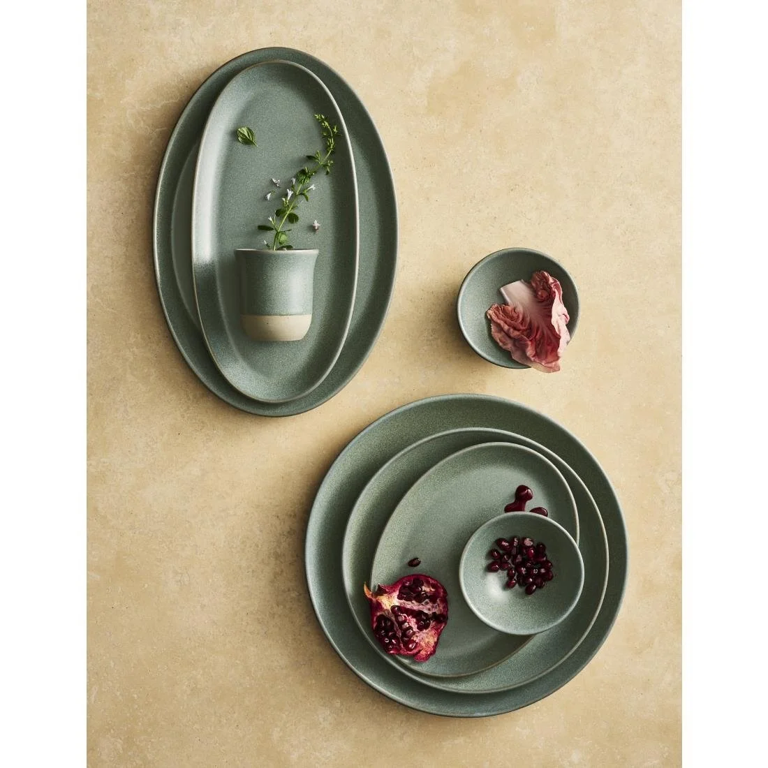 Maham Studio Carnaby Oval Platters Teal 280x140mm (24 Pack) - Image 2