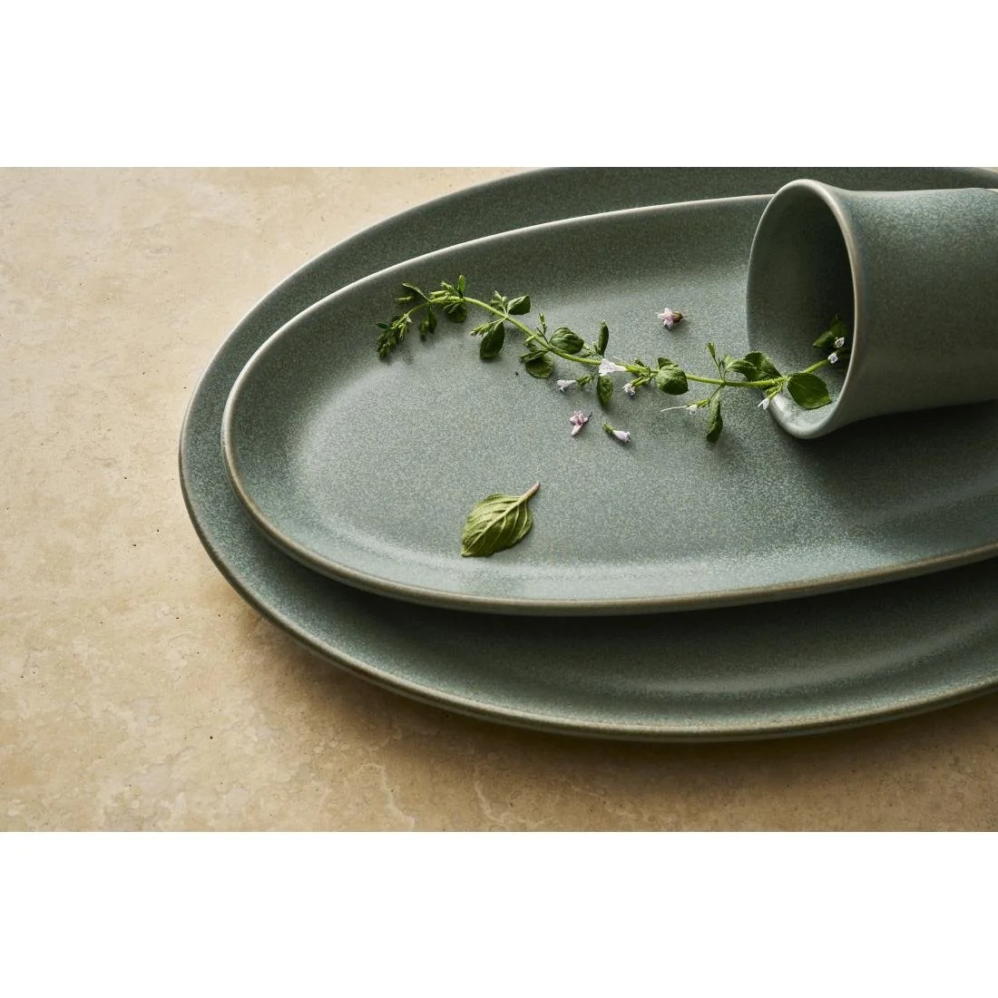 Maham Studio Carnaby Oval Platters Teal 280x140mm (24 Pack) - Image 4