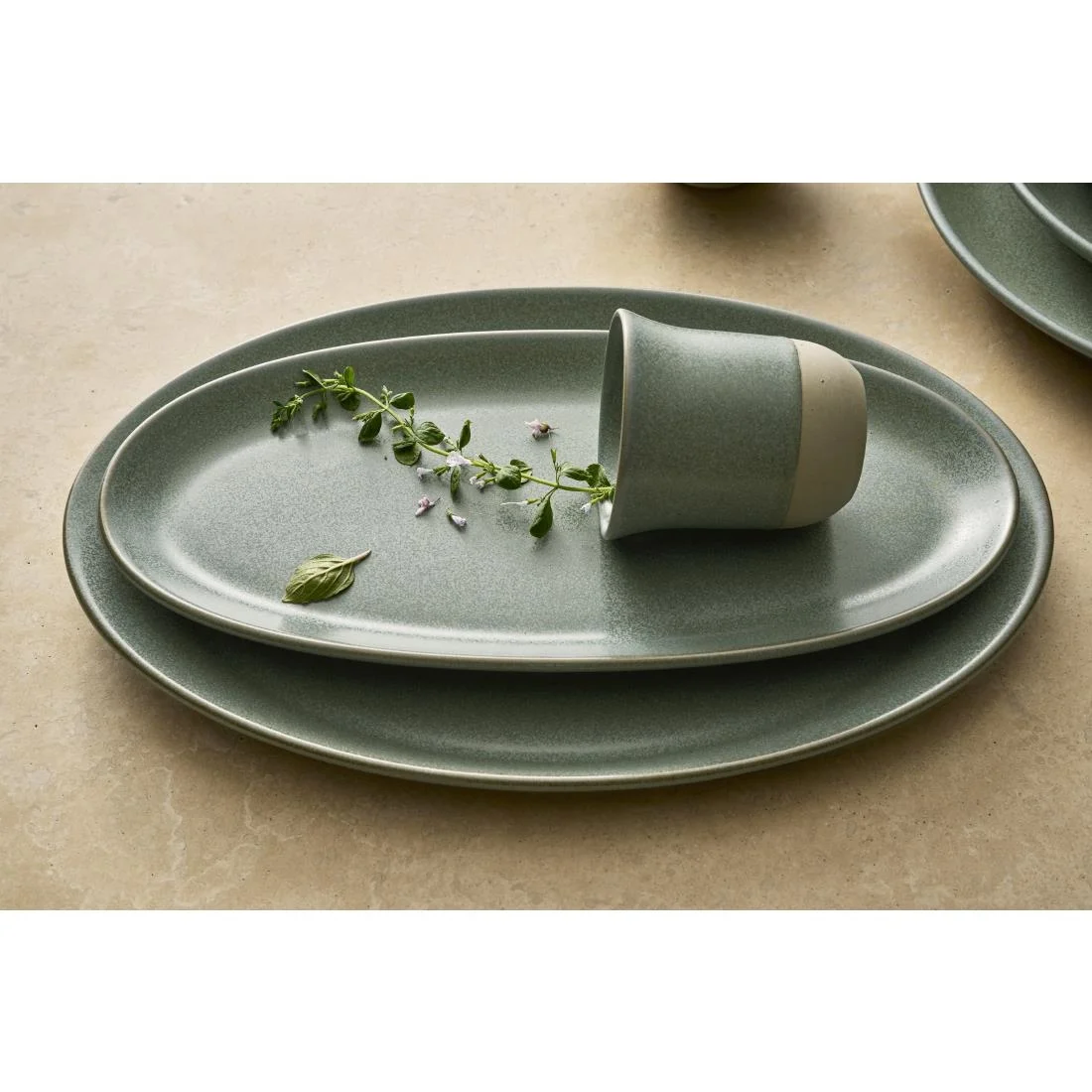 Maham Studio Carnaby Oval Platters Teal 305x202mm (12 Pack) - Image 6