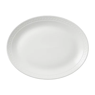 Steelite Bead Accent Oval Coupe Plates 340mm (12 Pack) - Image 1