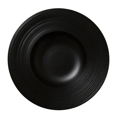 Steelite Concorde Rim Pasta Bowls Noir 285mm (12 Pack)