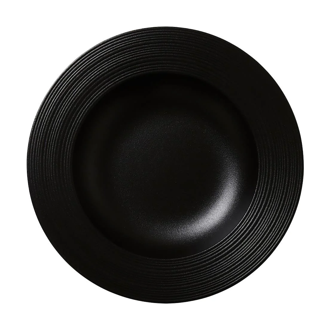 Steelite Concorde Rim Soup Plates Noir 240mm (12 Pack)