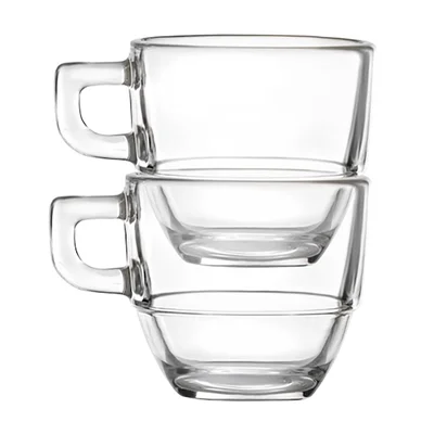 RCR Cristalleria Caffe Stackable Espresso Cups 80ml (12 Pack) - Image 1