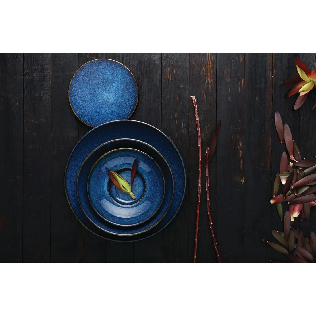 Rene Ozorio Wabi Sabi Coupe Plates Indigo 285mm (6 Pack) - Image 3