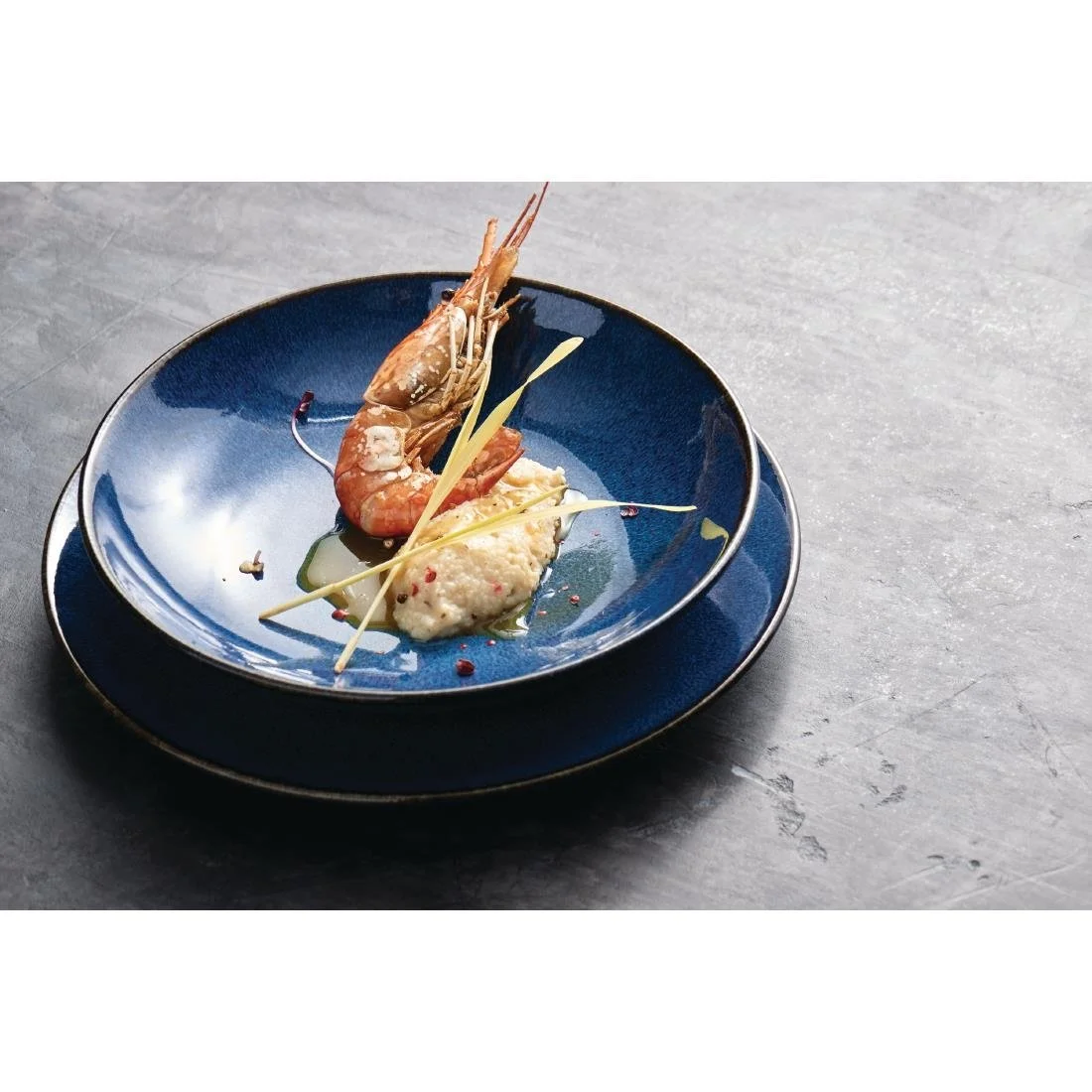 Rene Ozorio Wabi Sabi Rimmed Coupe Bowls Indigo 200mm 887ml (6 Pack) - Image 3