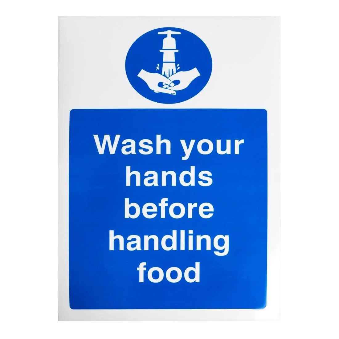 Vogue Wash hands Before Handling Food Sign