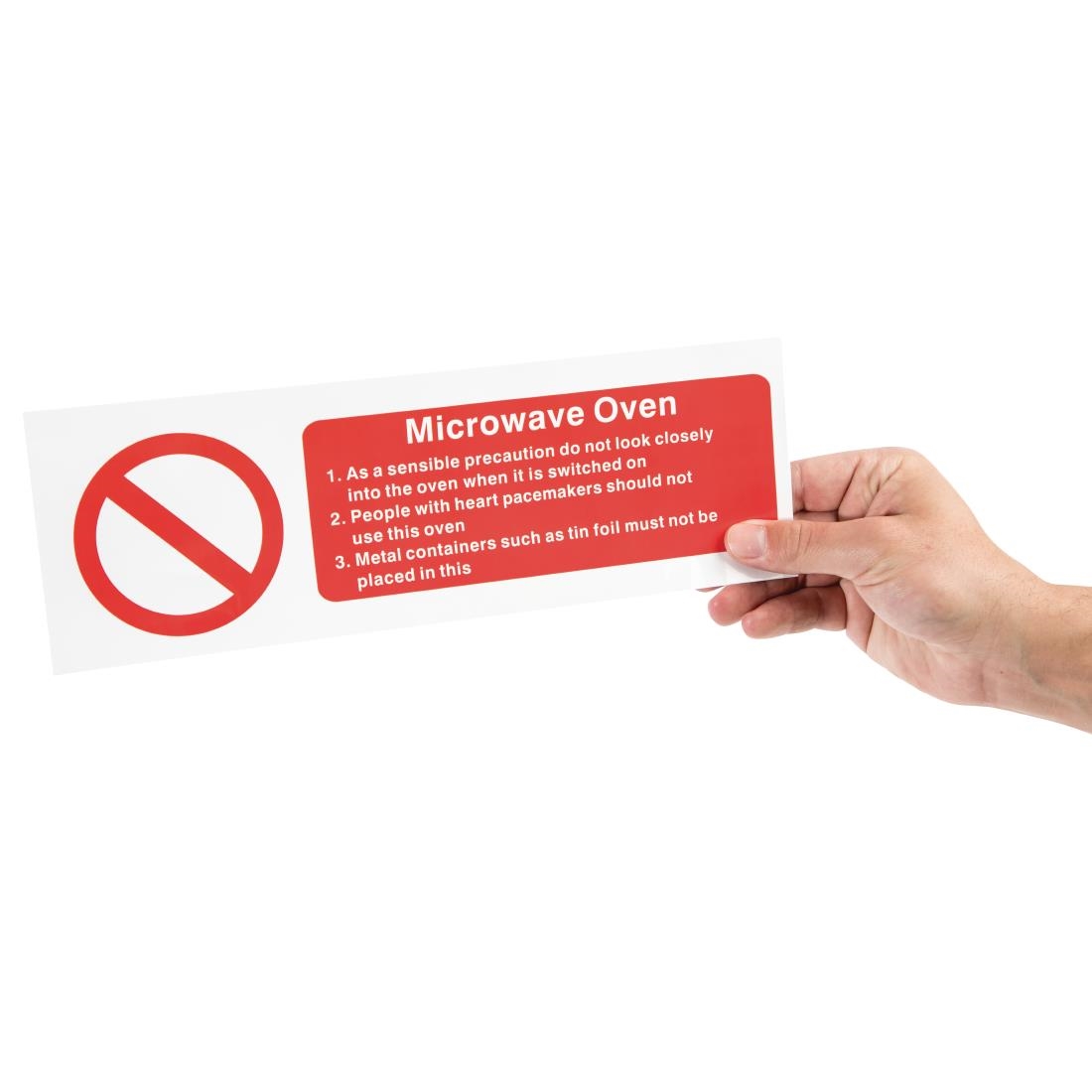 Vogue Microwave Oven Safety Sign