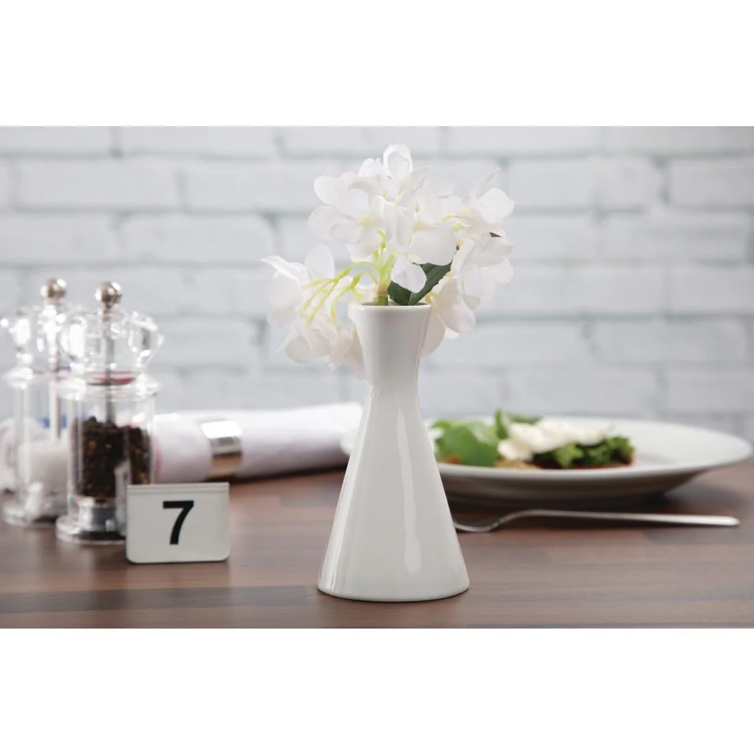 Olympia Whiteware Bud Vases 140mm - Image 3