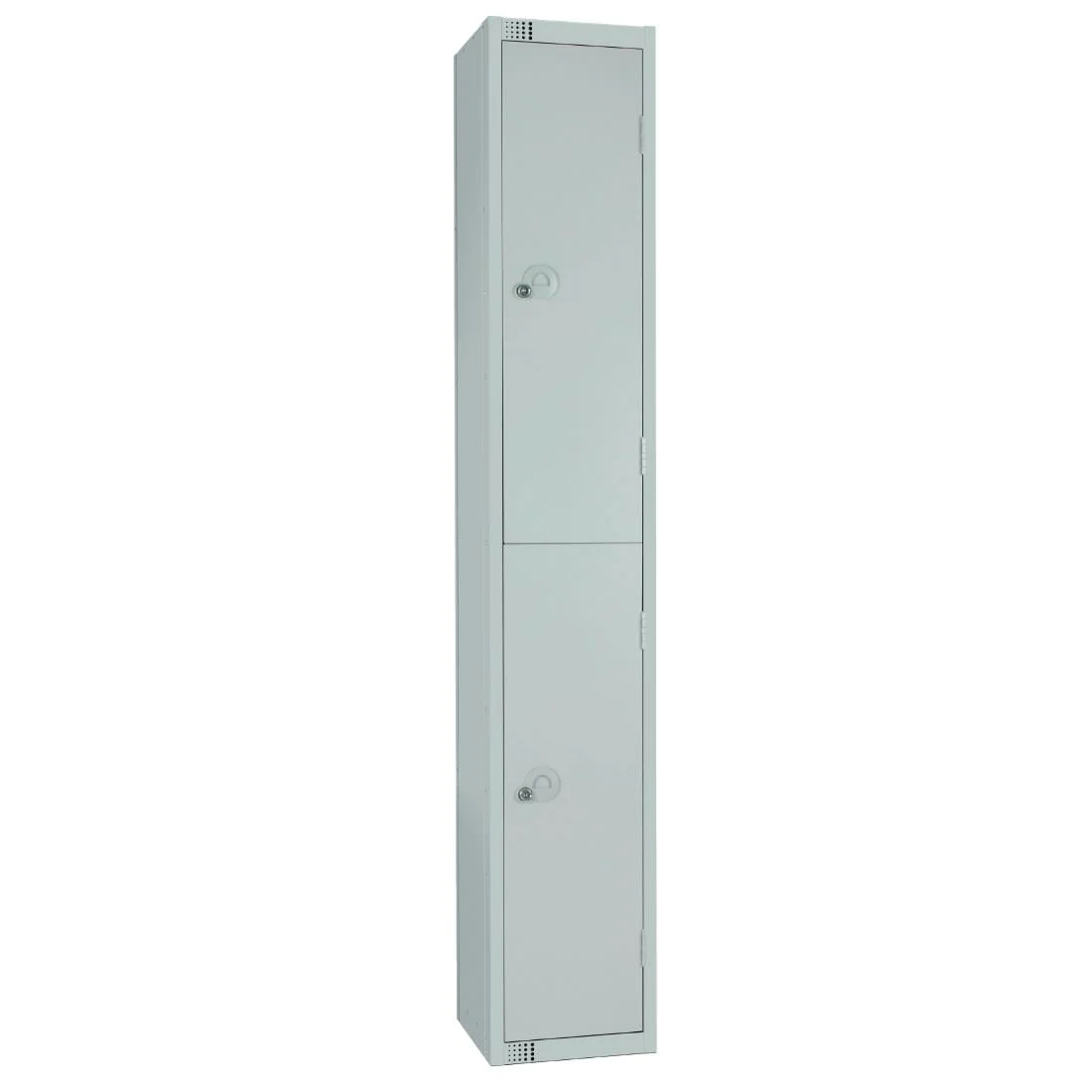 Elite Double Door Padlock Locker with Sloping Top Grey