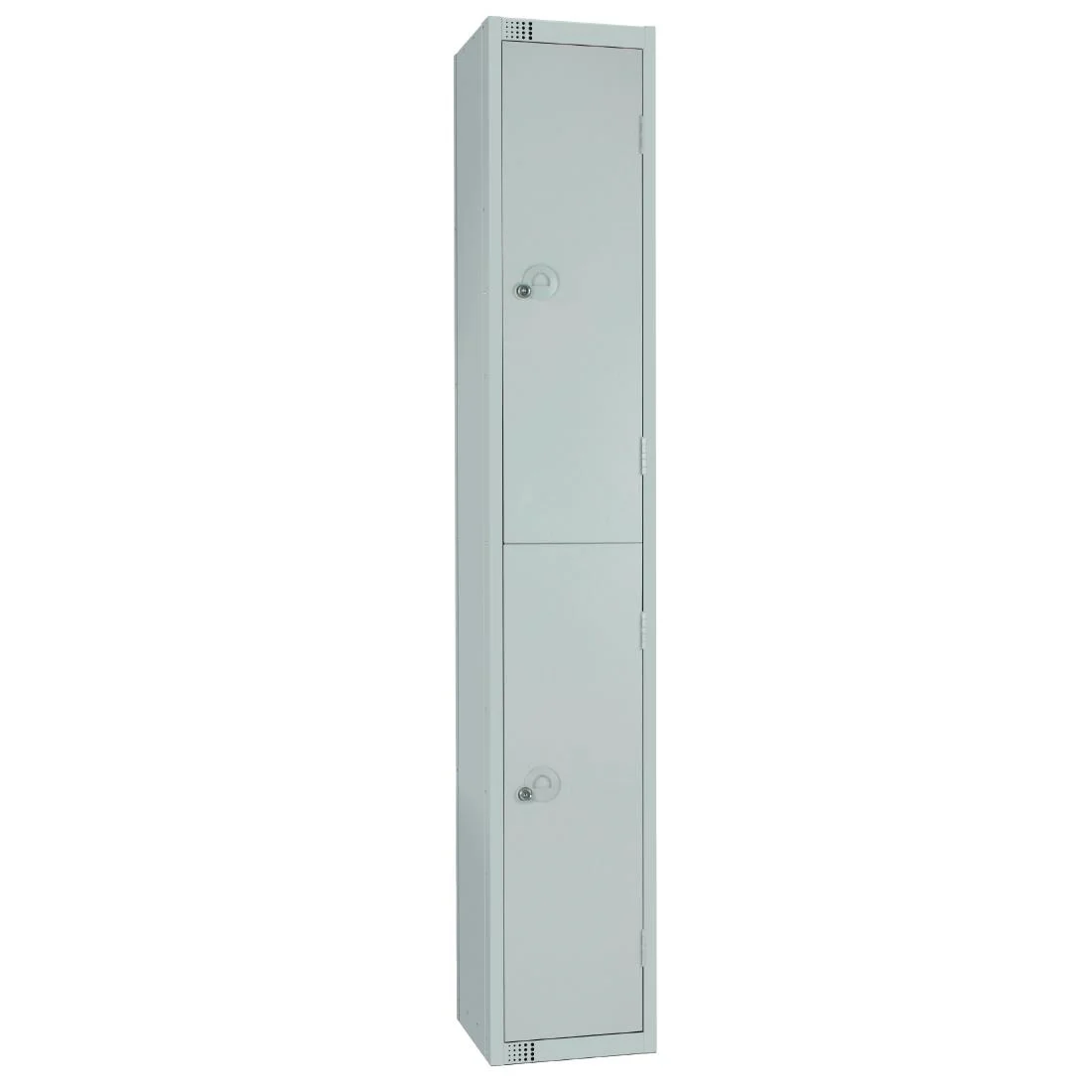 Elite Double Door Camlock Locker with Sloping Top Grey