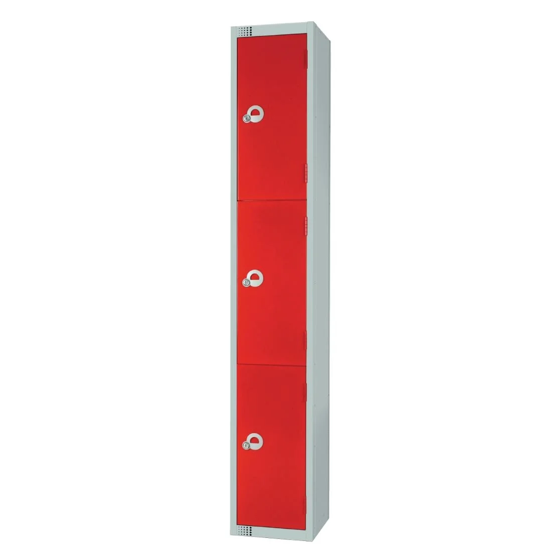 Elite Three Door Manual Combination Locker Locker Red - Image 3