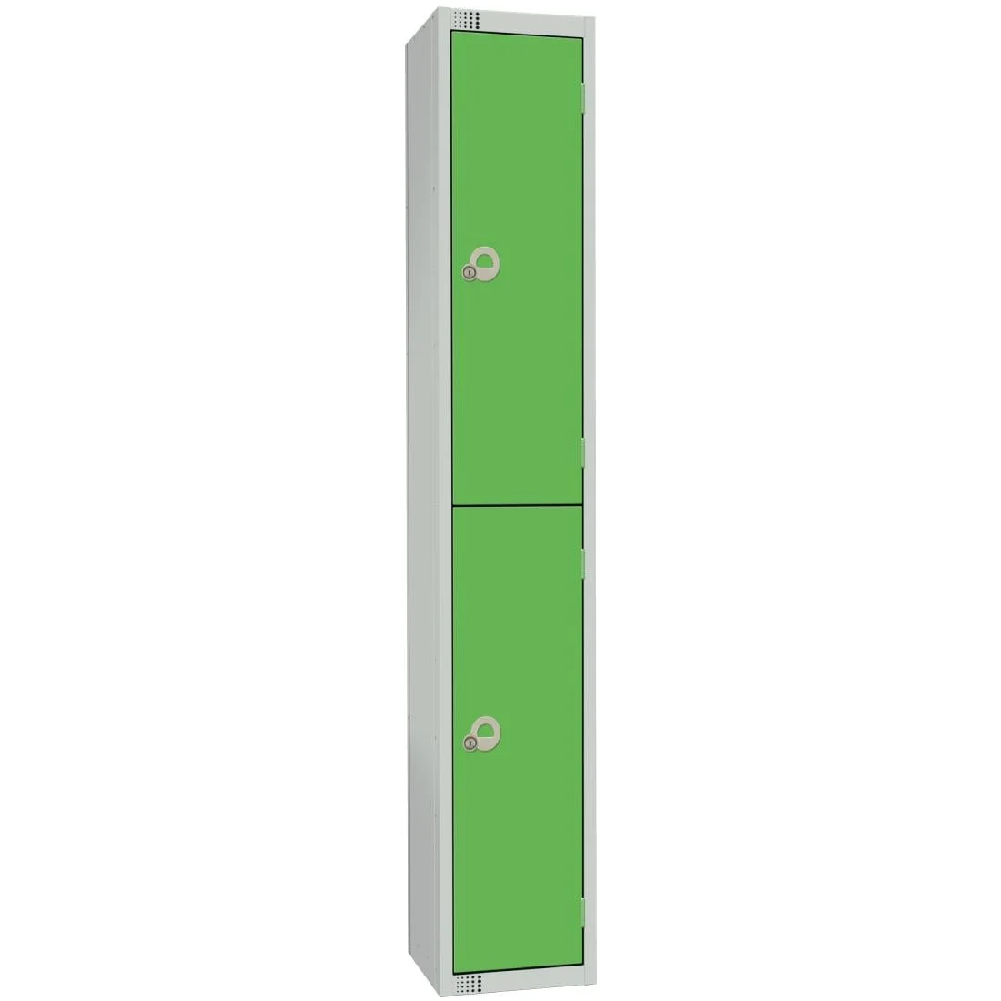 Elite Double Door Coin Return Locker with Sloping Top Graphite Green