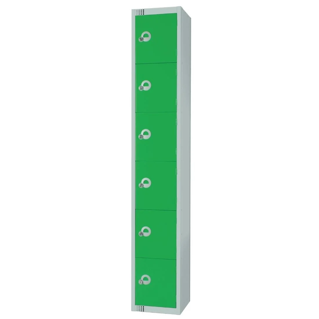 Elite Six Door Electronic Combination Locker with Sloping Top Green - Image 4