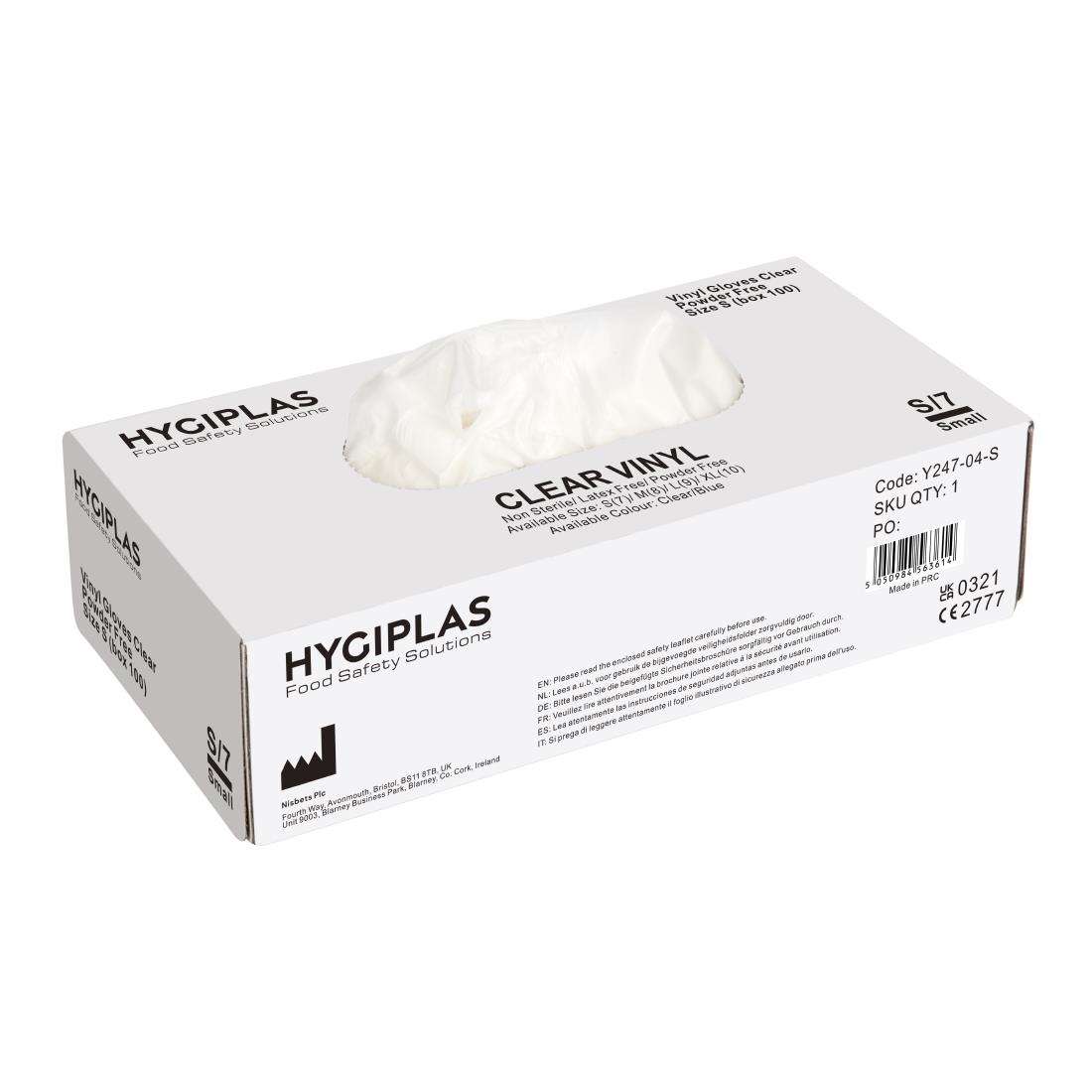 Vogue Powder Free Vinyl Gloves S