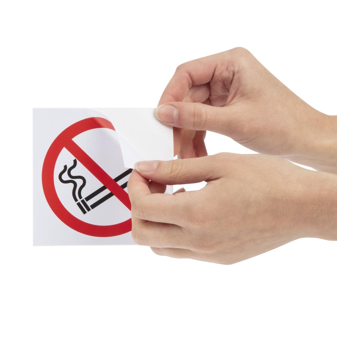 No Smoking Symbol Window Sign