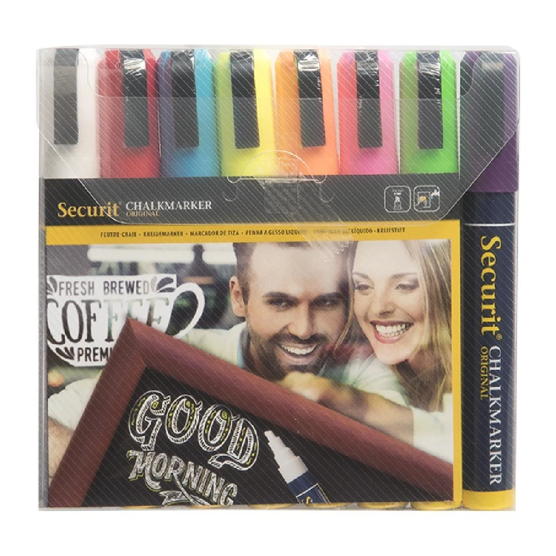 Set of 8 Securit Chalkmaster 6mm Liquid Chalk Pens Assorted Colours - Image 4